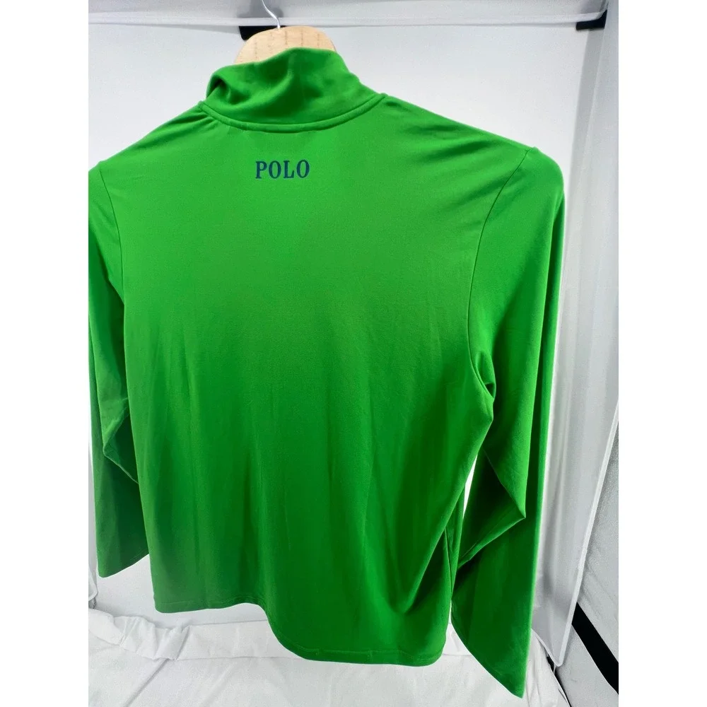 Polo Golf Ralph Lauren Quarter Zip Long Sleeve Pullover Shirt Bright‎ Green XL